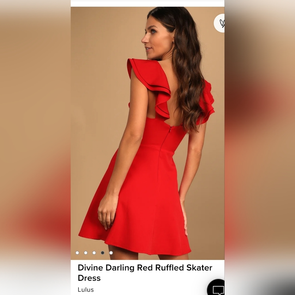 Lulu's divine darling red ruffle dress